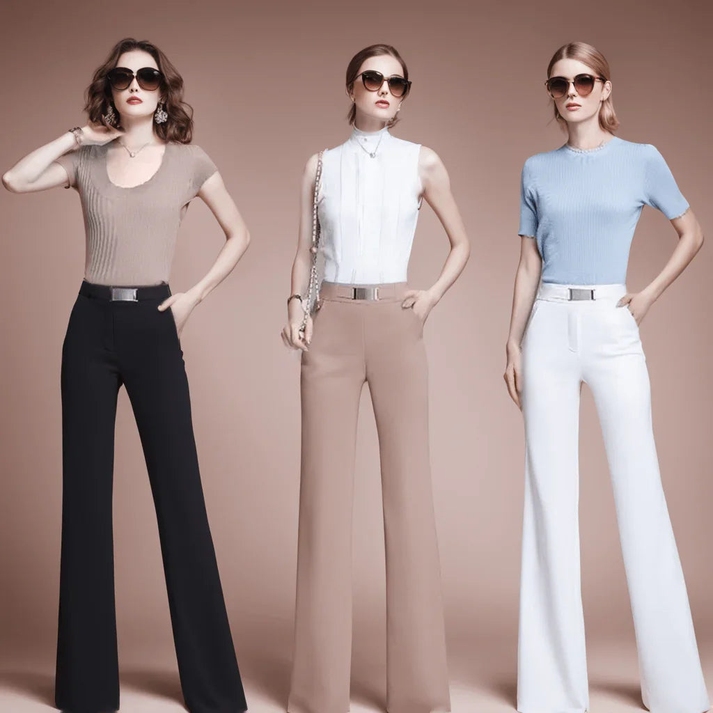 Calça de Alfaiataria Tiffany™ - Elegância com Corte Italiano para um Estilo Inigualável!