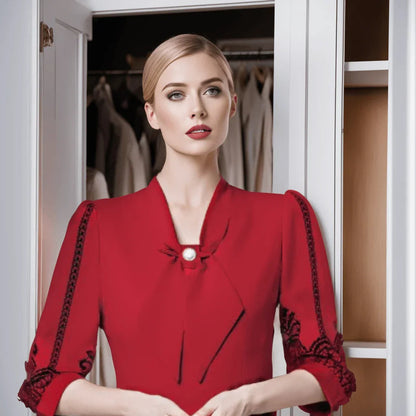 Blusinha Adele™ Em Chiffon com Laço - Elegância da Moda Urbana na Primavera e Verão de 2024.