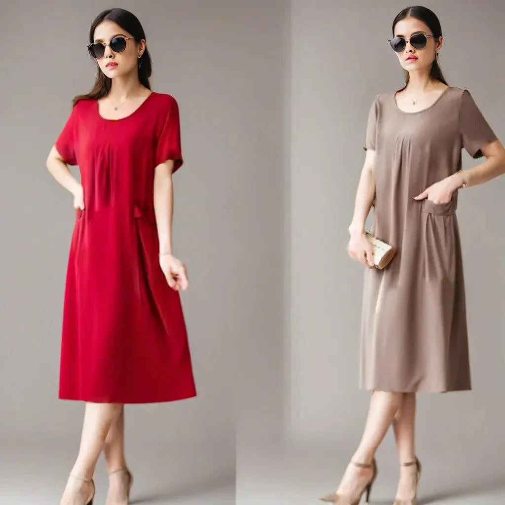 (Super Promo: Compre 1 e Leve 2) Vestido Mélane Super Soltinho com Bolsos / Elegância Descomplicada para o Calor!