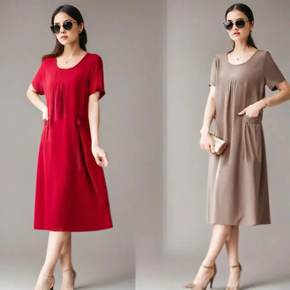 (Super Promo: Compre 1 e Leve 2) Vestido Mélane Super Soltinho com Bolsos / Elegância Descomplicada para o Calor!