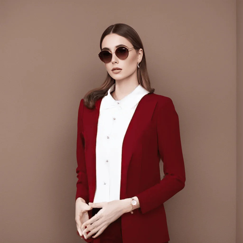 Camisa com Cardigã Sobreposto Modelo 2 em 1 Chic Femme™