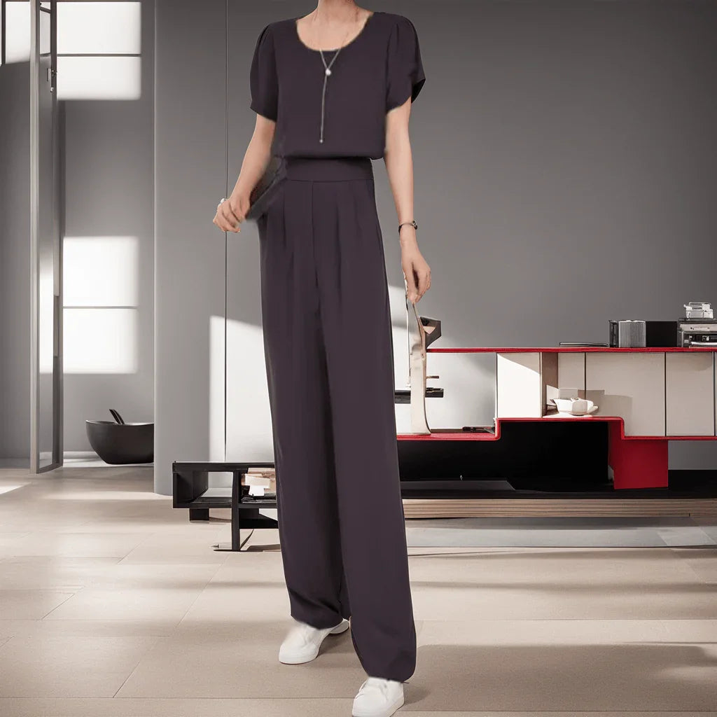 Conjunto Aurora™ com Blusinha de Amarração + Calça de Cintura Alta / A Escolha Certeira para Mulheres Elegantes e Estilosas!