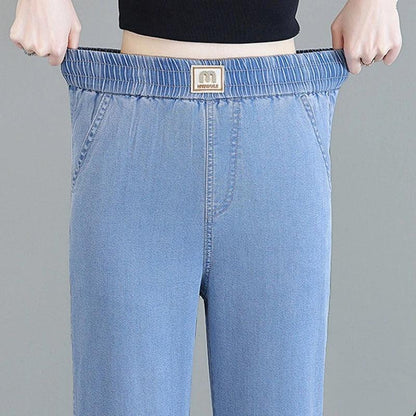 Calça Jeans Montpellier™ com Cós Alto Elástico/ A Mais Soltinha e Versátil do Mercado!