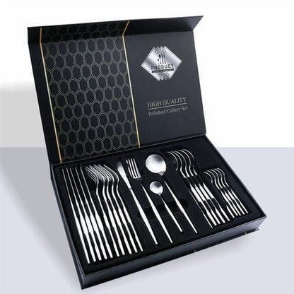 FAQUEIRO EUROPEU PREMIUM DIAMOND™  / 24 PEÇAS ESCOVADAS