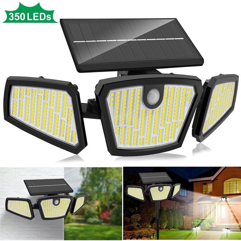 PAINEL SOLAR COM 3 CABEÇAS PARA ILUMINAÇÃO EXTERNA