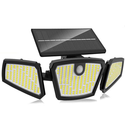 PAINEL SOLAR COM 3 CABEÇAS PARA ILUMINAÇÃO EXTERNA