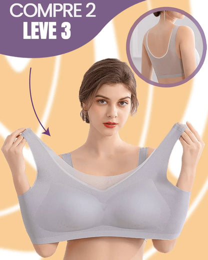 (Promoção Compre 2, Leve 3 ) Sutiã sem Costura Nina em Seda Gelo: Conforto que Não Machuca, Frescor que Permanece!