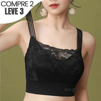 (Super Promo: Compre 2, Leve 3) Sutiãs SportGirl Trabalhados em Renda / Os mais Sensuais e Funcionais Sutiãs Esportivos