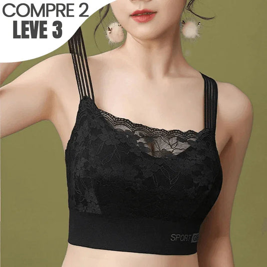 (Super Promoção: Compre 2, Leve 3) Sutiãs SportGirl Trabalhados em Renda / Os mais Sensuais e Funcionais Sutiãs Esportivos do Mercado